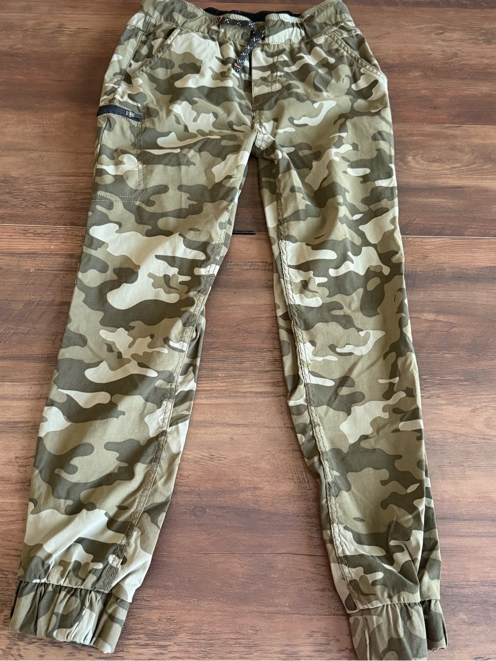 Weatherproof Kids Camo Joggers in Olive & Khaki
